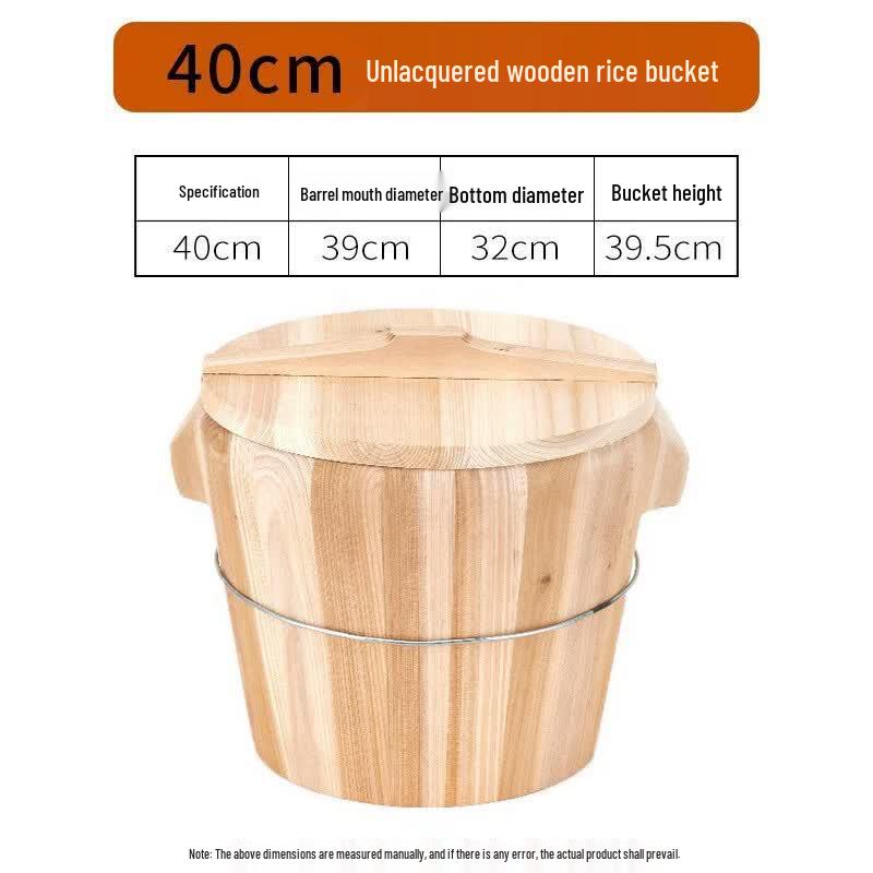 Traditional Wooden Rice Steamer Bucket
