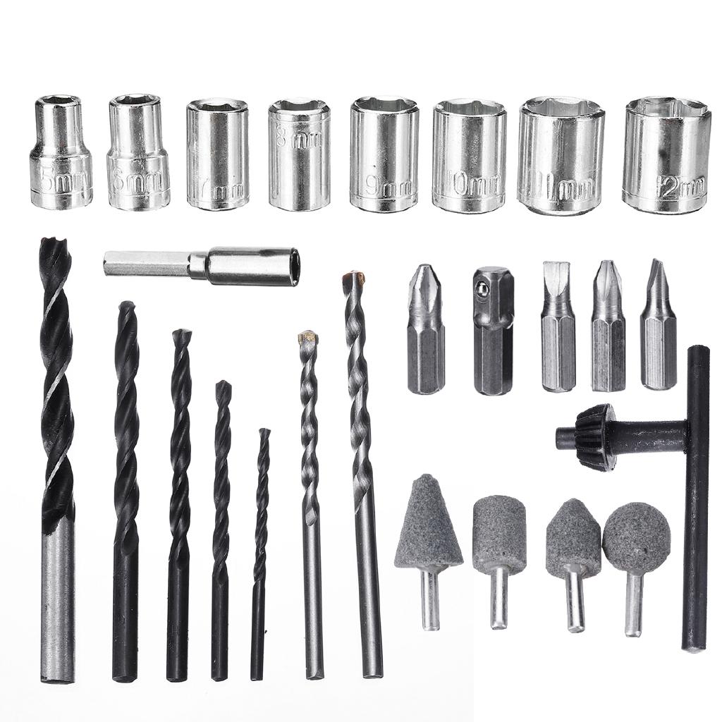 1880W 0-3800r/min Electric Brushless Motor Impact Drill 3MM Electric Impact Drill Torque Driver Tool 32Pcs