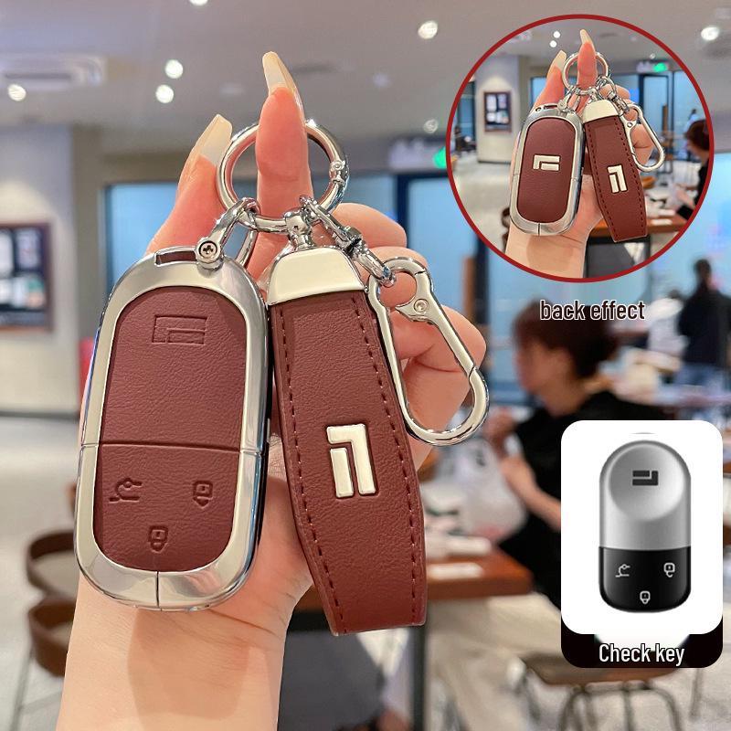 2023 Jishi 01 Key Case: All-Around Metal & Leather Shell for 7-Seater & Enjoyment 6-Seater Versions