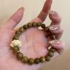 Vintage Zen Lotus Wooden Bead Bracelet For Women Girls