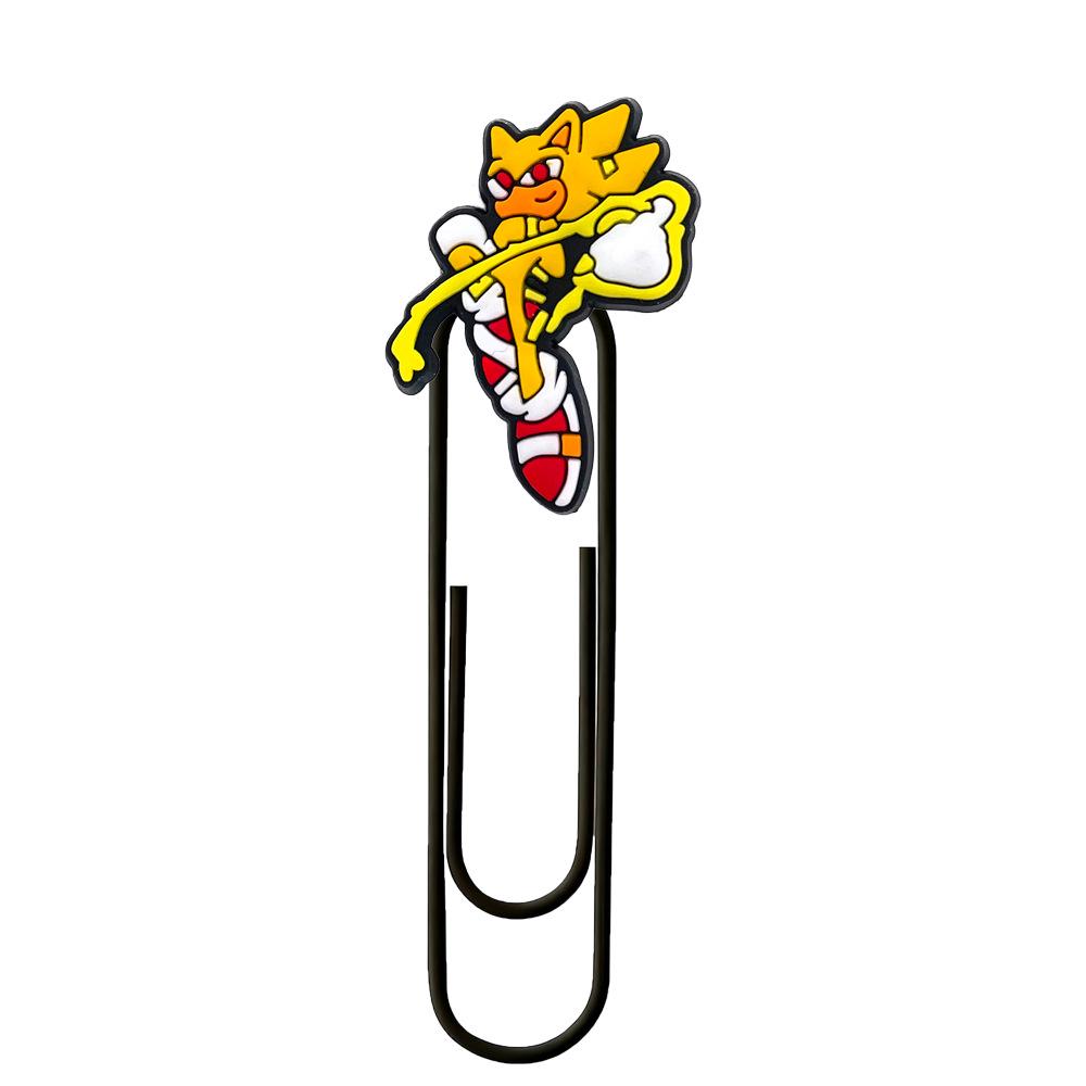 Sonic the Hedgehog Cute Metal Bookmark Paper Clip - Colorful DIY Stationery Ornament