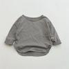 Spring Autumn Children's Pure Long Sleeve T-shirts Solid Color Boys Girls Kids Baby Leisure Tee Student Clothes