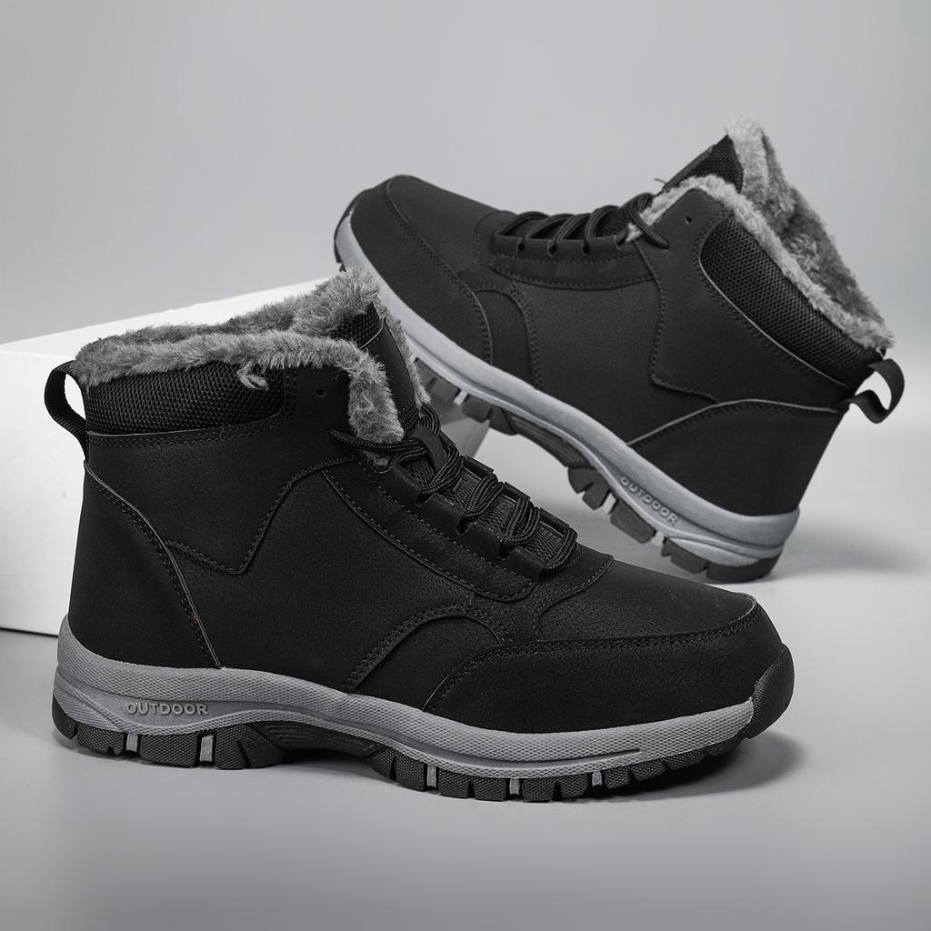 Fashion New Snow Boots Men Lace Up Mens Shoes Breathable Winter Boots For Men Casual Men Shoe Waterproof Ankle Boots Footwear Work Shoes