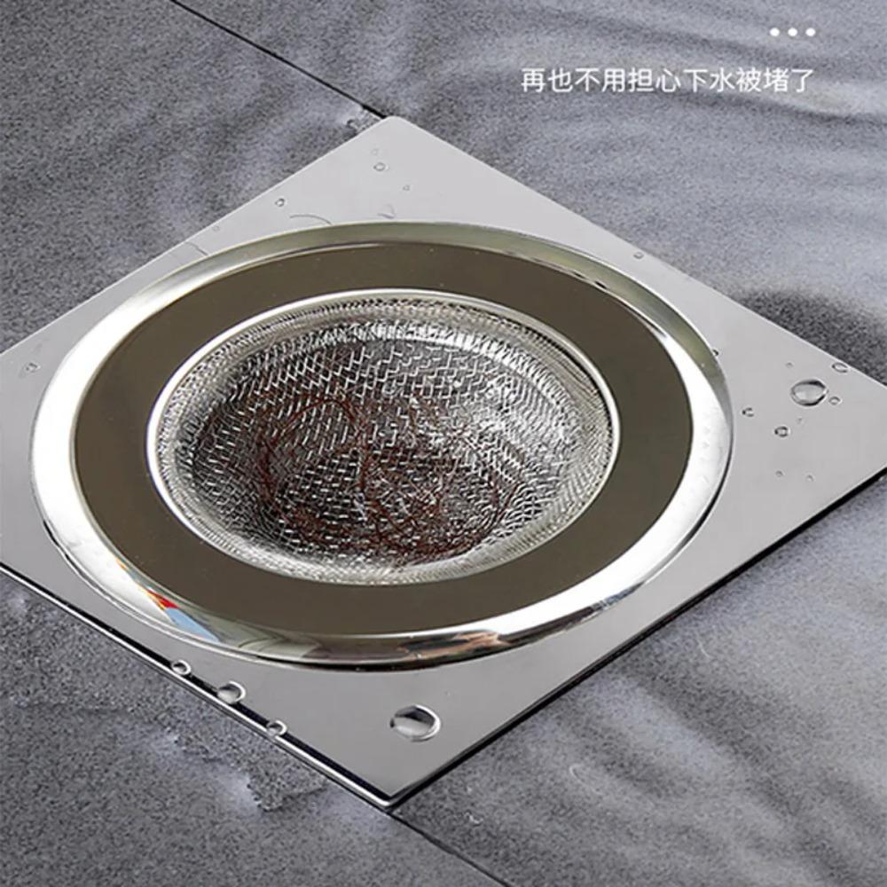 Kitchen Sink Garbage Filter Mesh Anti-block Sink Hair Food Catcher Reusable Stainless Steel Sink Drain Filter Net Easy Clean
