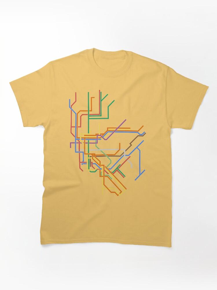 Metro Minimalist New York City Transit Line Map Classic T-Shirt