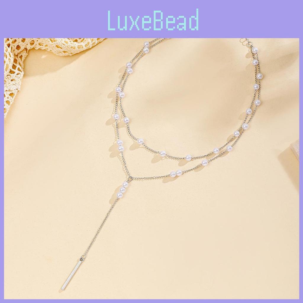 Geometric Pearl Pendant Necklace Elegant Chic Gift For Women