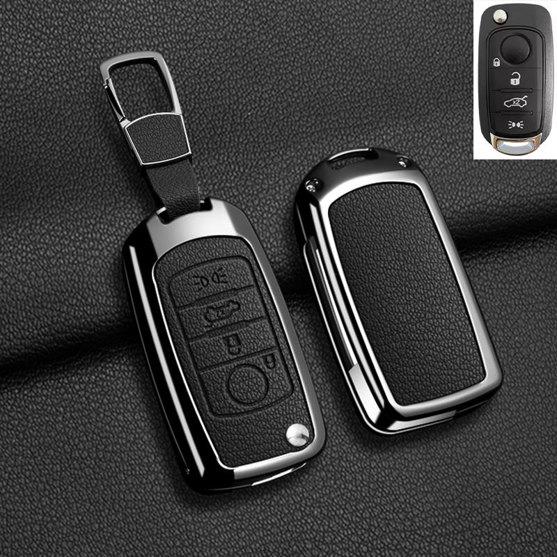 Zinc Alloy Flip Key Case Cover Shell For Fiat Tipo Toro Nuovo Freedom 500X Doblo Argo Grazie Protector Keyless Fob Accessories