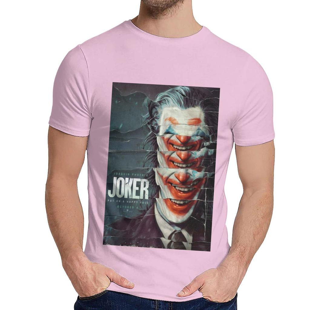 Męska Koszulka Z Okrągłym Dekoltem Joker Joaquin Phoenix Hip Hop Męska 100% Bawełny Homme Tee