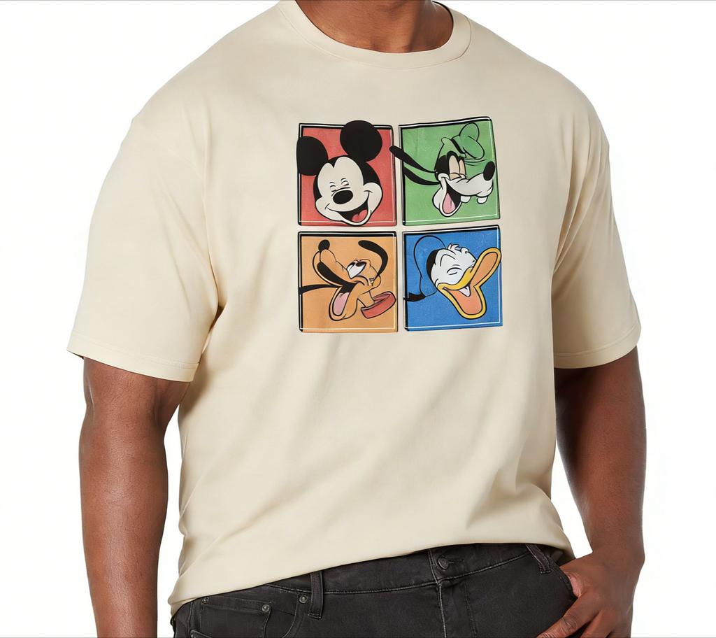 2026 Hot Selling Fashion New Personalized Disney Mickey and Friends Pattern Design Round Neck 3D Printed Casual Tshirt