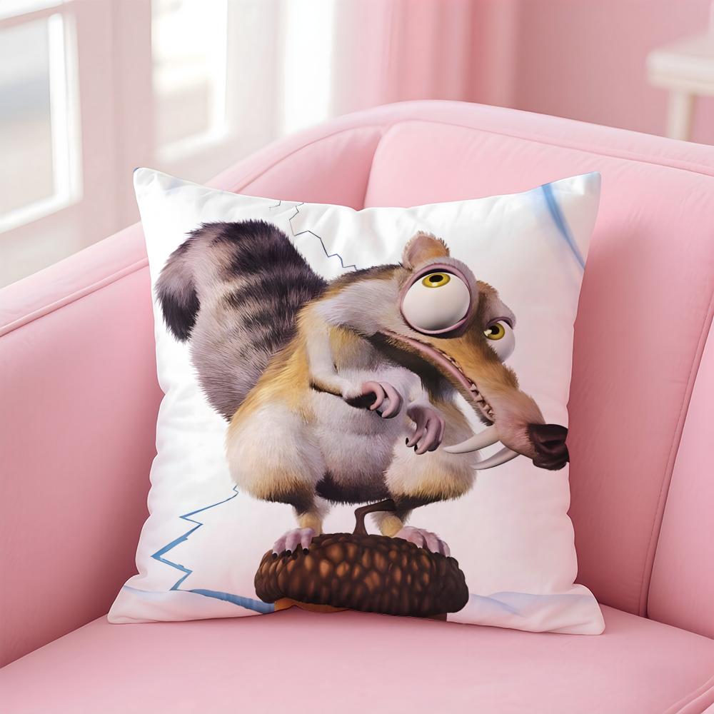 LIce Age Cushion Cover Pillowcase Short Plush Invisible zipper Room Sofa Cushion Cover
