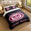 Bedding Set 1 Duvet Cover 2 Pillowcases Portsmouth FC Print Soft Bed Linen Bedroom Decor