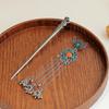 Metal Ethnic Style Hair Stick Silver Hanfu Hair Fork  Costume Headdress