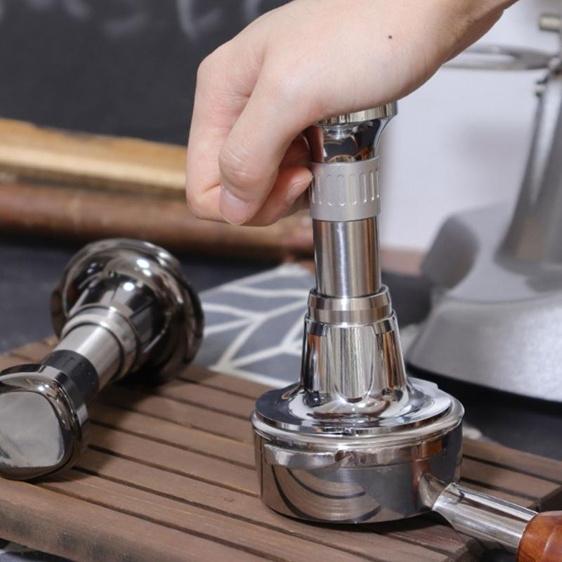 Adjustable Constant Pressure Coffee Tamper Stainless Steel Spring Load Espresso Tool Ergonomic Handle For Baristas Use