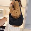 Casual Style Nylon Women'S Shoulder Bag Lightweight Soft Single Shoulder Backpack Large Capacity Tote Bag Casual Outing Shopping