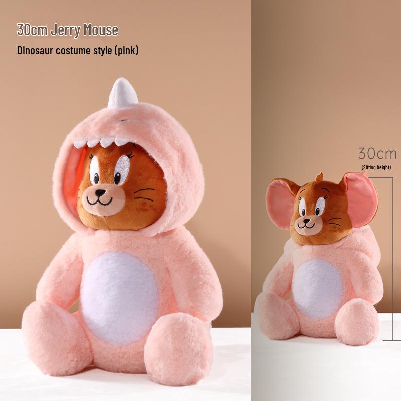 Genuine Warner Brothers Tom and Jerry Superman Tom Cat Plush Doll with Dinosaur Costume