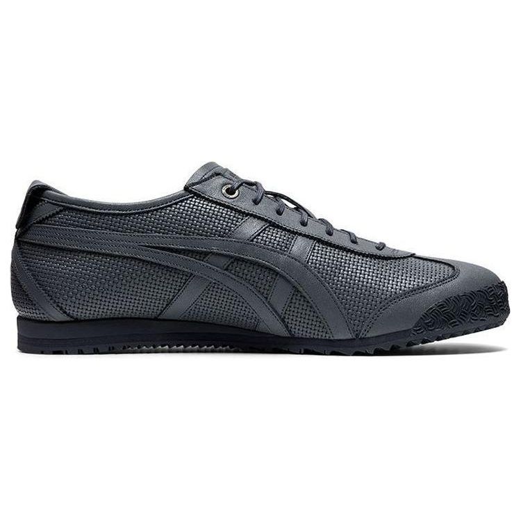 ONITSUKA TIGER Mexico 66 Minimalista Cor Sólida Antiderrapante Durável Top Baixo Sapatos Casuais Tênis Unissex Cinza Escuro 1183A826-020