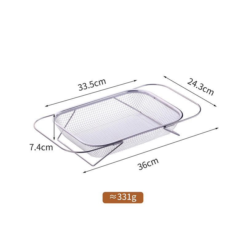 Küchenablaufkorb, Edelstahl Ausziehbarer Rechteckiger Maschen-Abtropfer, Spülbecken-Siebkorb Über dem Spülbecken Abtropfsieb