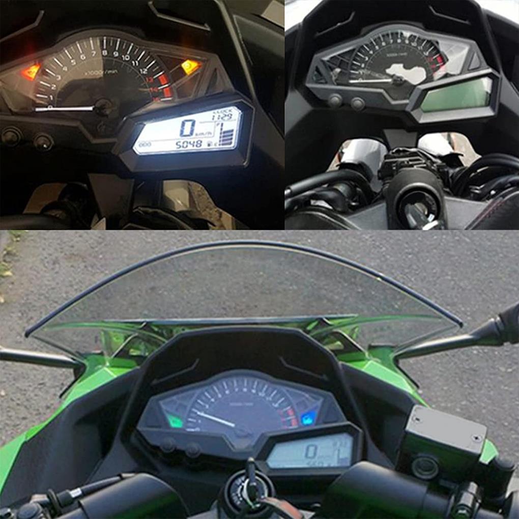 Motorcycle Speedometer LCD Motorcycle Odometer Speed Fuel Gauge Low Oil Level Indicator Flashing Alarm Meter for Ninja 300