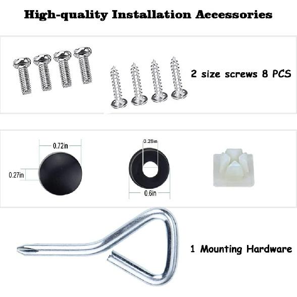 Matte Black License Plate Frames - 2 Pack Black Car Plate Frames, Universal Aluminum 4 Holes License Plate Frame For Front And Rear Car Tags.