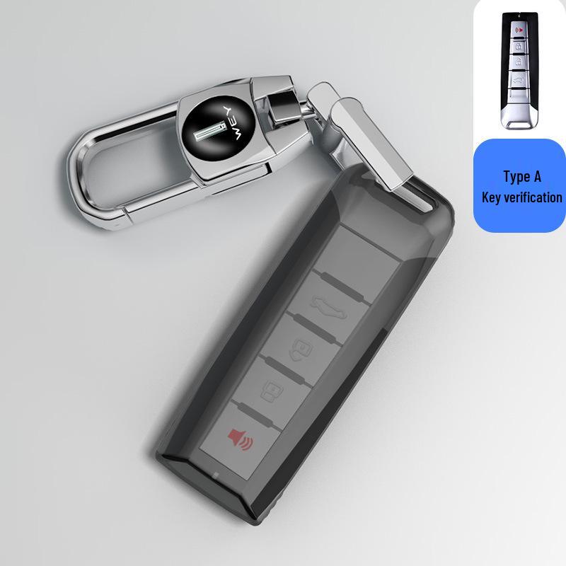 Modrý kryt klíče Blue Mountain pro modely Great Wall Wey Mocha a Latte 2023 - Taška na klíč od vozu s novou energií a přezka