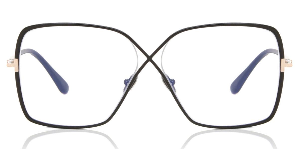 

Tom Ford Ft5841 B Blue Light Block 001 Women Eyeglasses Shiny Black/59