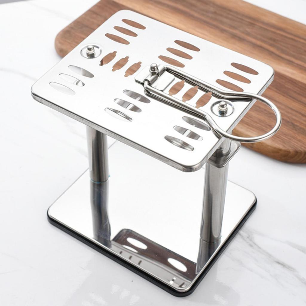 Stainless Steel Utensil Holder Space-Saving Cutlery Elegant for Kitchen