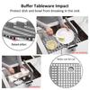 Silicone Sink Protector Heat-Resistant Anti-Slip Sink Liner Mat Portable Reusable Protector Mat for Kitchen Rectangle Sink