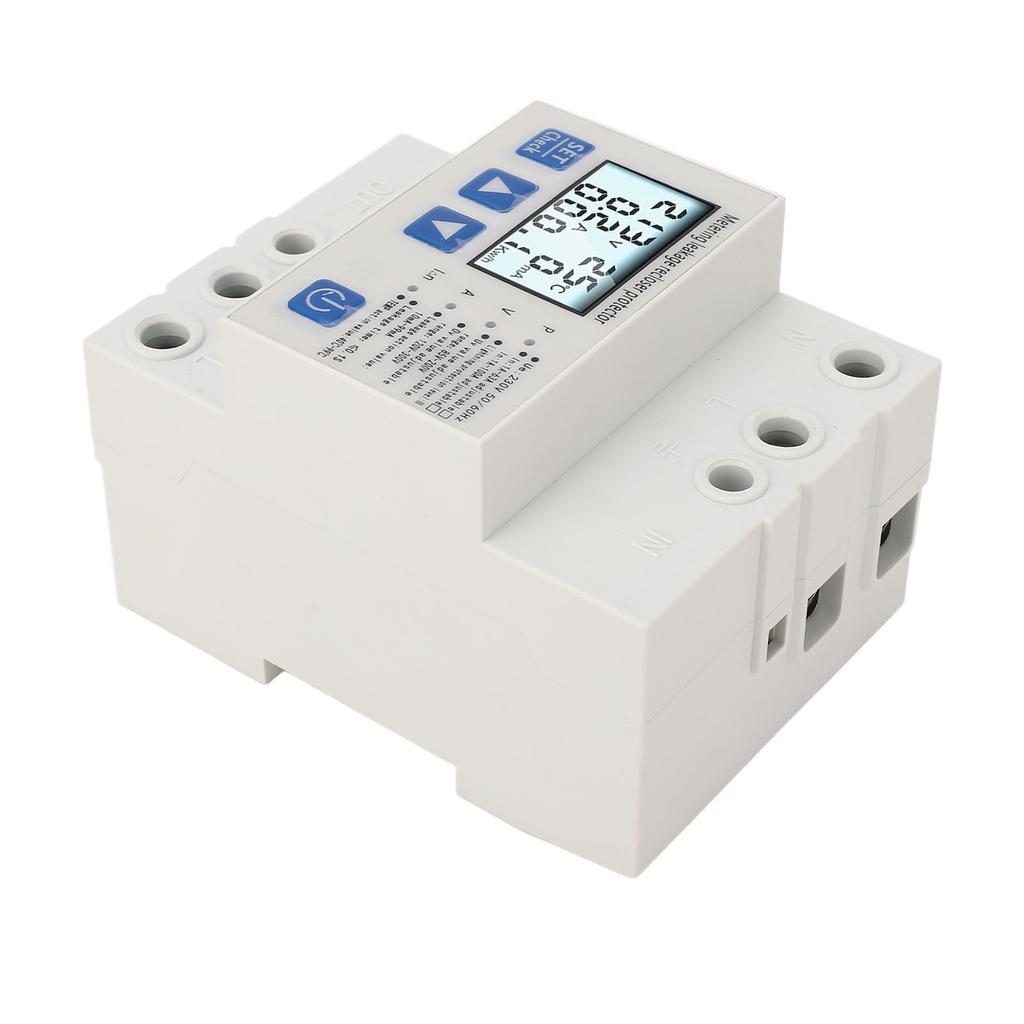 Automatischer Selbstwiederherstellender Überspannungsschutz für Stromversorgung Über-/Unterspannungsschutzgerät AC230V 1A‑63A