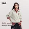 Semir Women's Zhang Renhua Collaboration Stand Collar Loose Sweatshirt