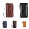 PU Leather Clutch Phone Bag Zipper Business Coin Purse Casual Men's Long Wallet  Outdoor