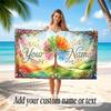 Decorative Artwork Theme Soft Beach Towel Personalized Custom Name Text Towel Portable for Beach Pool Travel