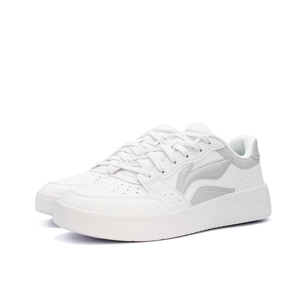 Li Ning Sycee Slip Resistant, Abrasion Resistant, Height Increasing Low top Skateboard Shoes Men's White Gray AGCT339-6(Team471-)