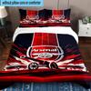Set Biancheria da Letto Stampato con Stemma Arsenal Football Club 3 Pezzi Chiusura con Zip Include 1 Copripiumino & 2 Federe Set Biancheria da Letto Arredamento Casa Regali