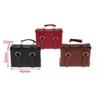 1Pcs 1:12 Scale Micro Dollhouse Miniature Retro Leather Box Briefcase Suitcase Model Toy Decoration For Doll House Accessories