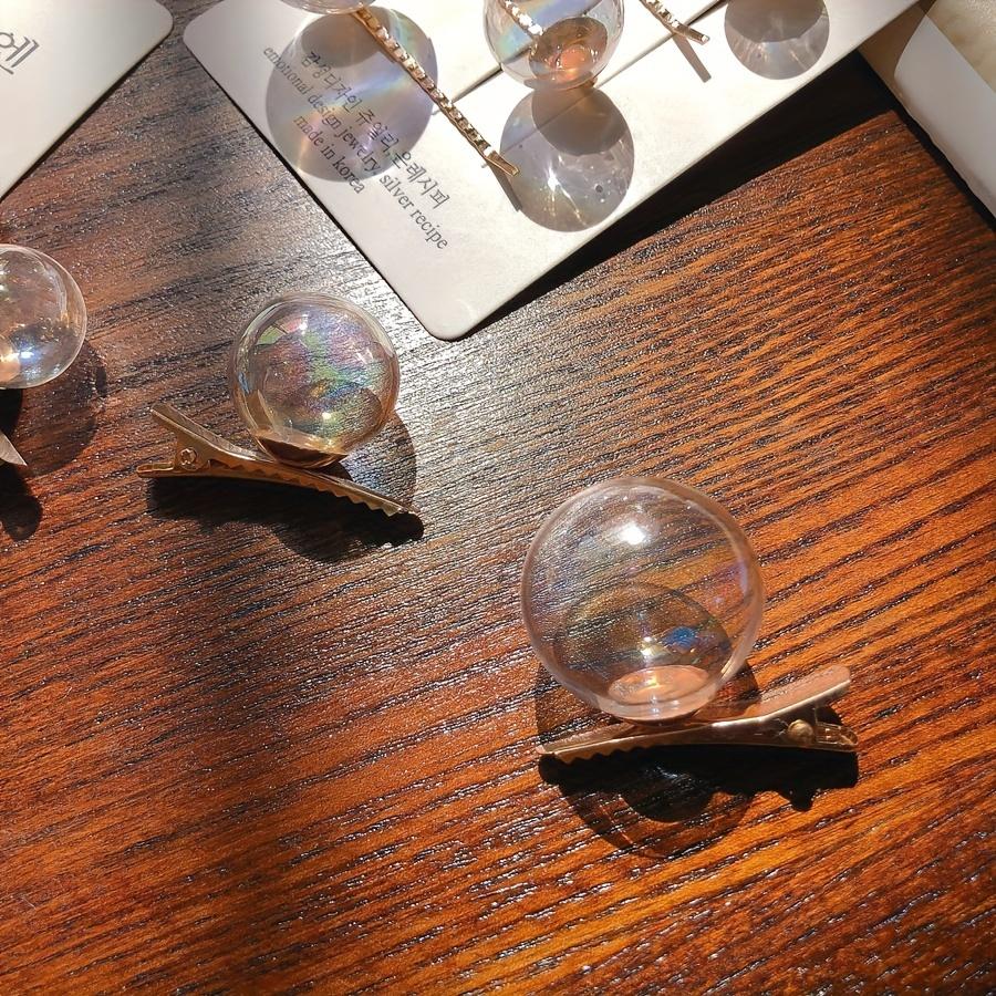 Set di 6 pezzi/1 set di adorabili accessori per capelli - Fermagli laterali colorati in metallo a becco d'anatra per capelli corti, fermacapelli semplici ma eleganti