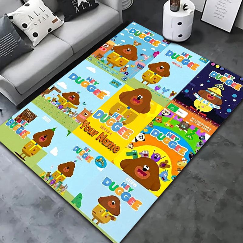 Hey Duggee Custom Name Carpet Rug for Living Room Bedroom Home Sofa Decoration,Kids play Non-slip Floor Mat