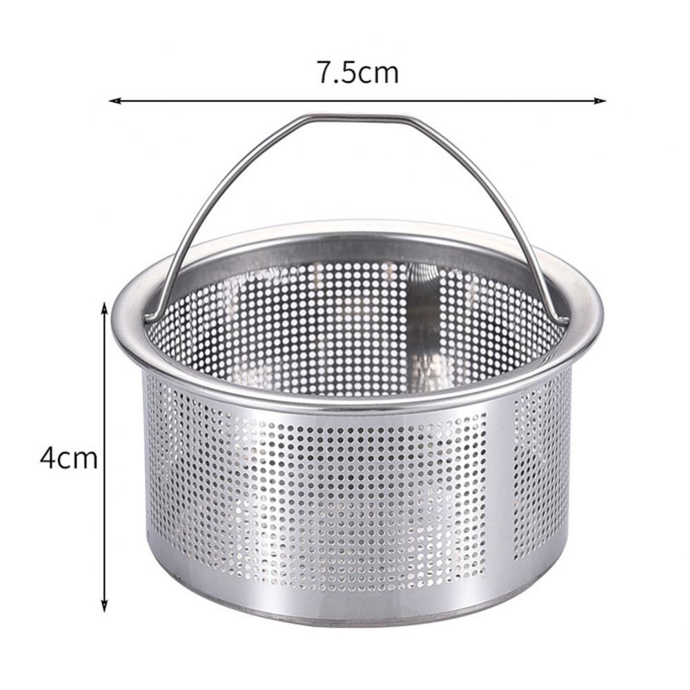 Stainless Steel Kitchen Sink Strainer Plug Close Hole Basin Sink Drain Filter Basket With Handle Drain Kitchen Accessories