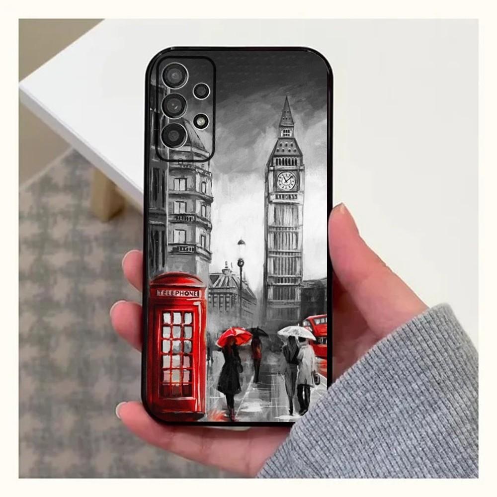 

Чехол для телефона London Red Bus Big Ben для Samsung Galaxy A13,A21s,A22,A31,A32,A52,A53,A71,A80,A91 Мягкий черный чехол Samsung a50 30s 50s
