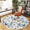 1pc Butterfly Flowers Round Chair mat Area Rug - Non-Slip, Floor Mat for Office, Bedroom, and Indoor Decor c1125172