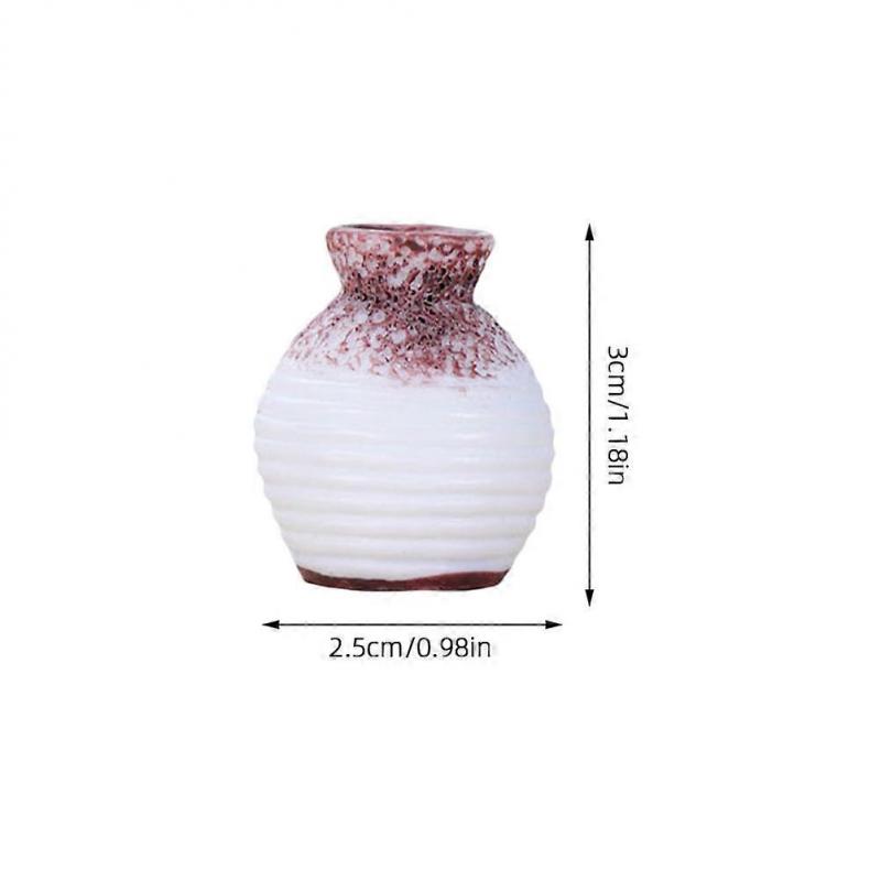 Resin Vase Ornaments Mini Vase Models for Decor 9Pcs Supply