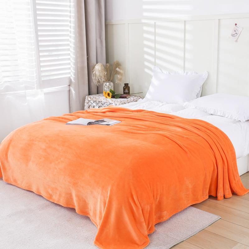 Einfarbige Decke, Korallenfleece, Dicke Flanell-Nap-Decke, Einzel- und Doppelbettdecke, Sofadecke