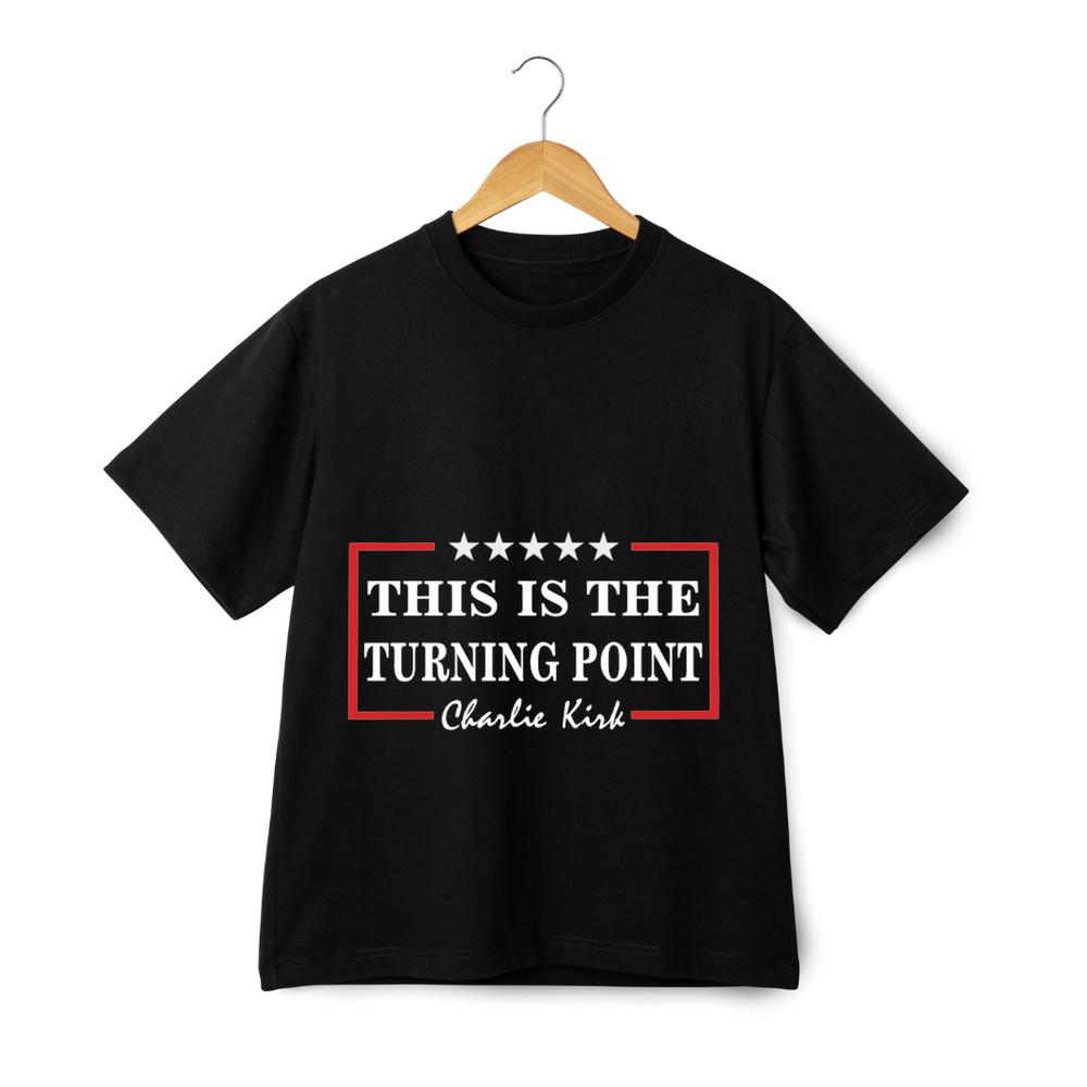 

This Is The Turning Point Charlie Kirk Tribute Graphic T-Shirt Unisex Tee 3XL