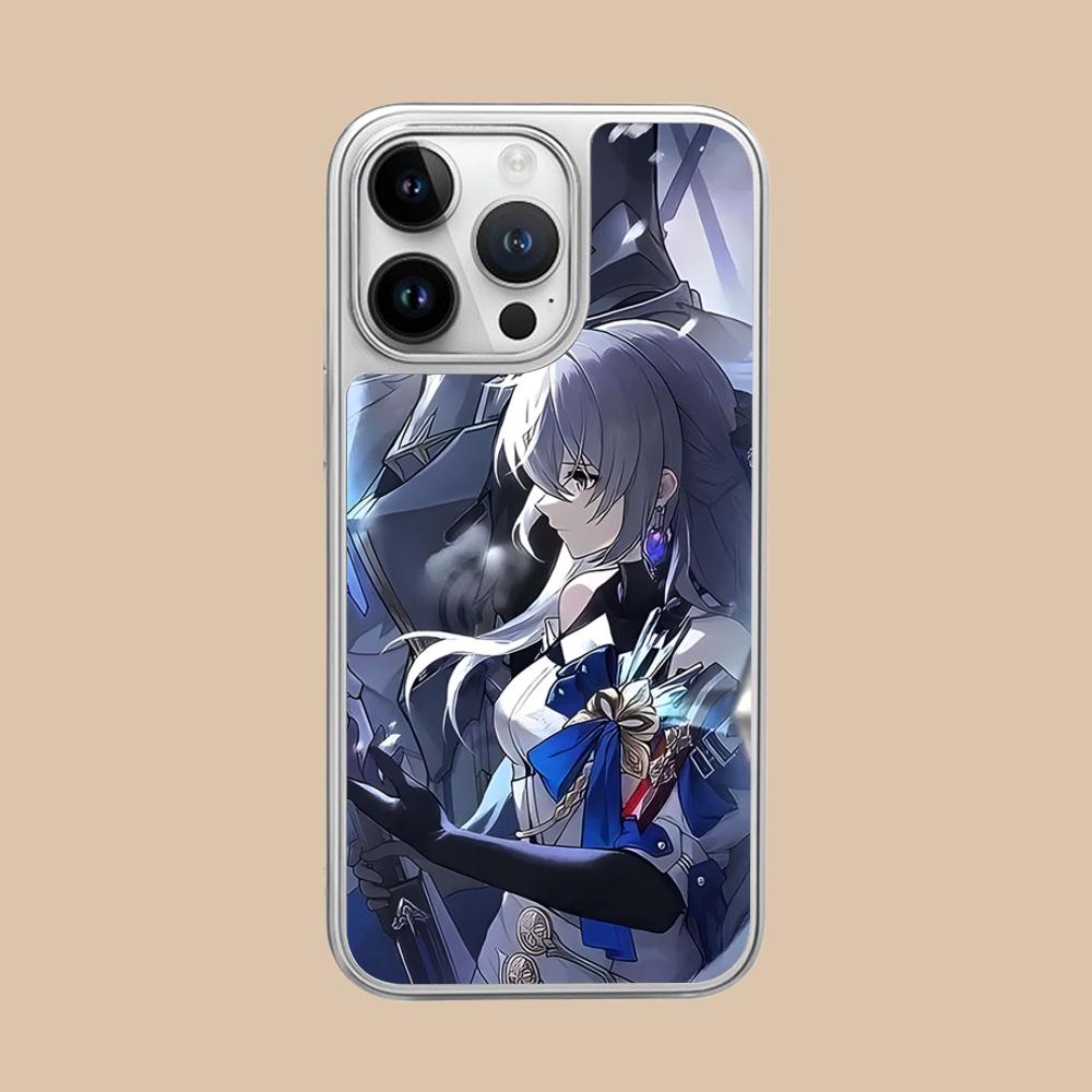 HSR Bronya Versilbertes Handyhülle für iPhone 17 16 15 14 13 12 11 Air Pro Max Plus Bunte Hülle