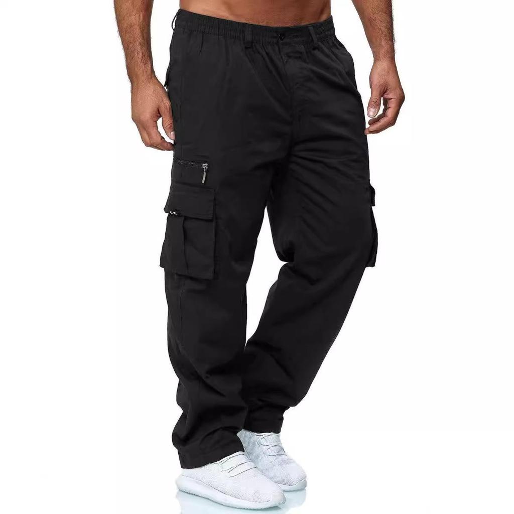 Men's 2025 Casual Loose Straight Cargo Pants for Outdoor Sports & Running