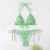 Fashion Women Printed Split Swimsuit Casual Sling Bikini Sexy Swimsuit Swimsuit