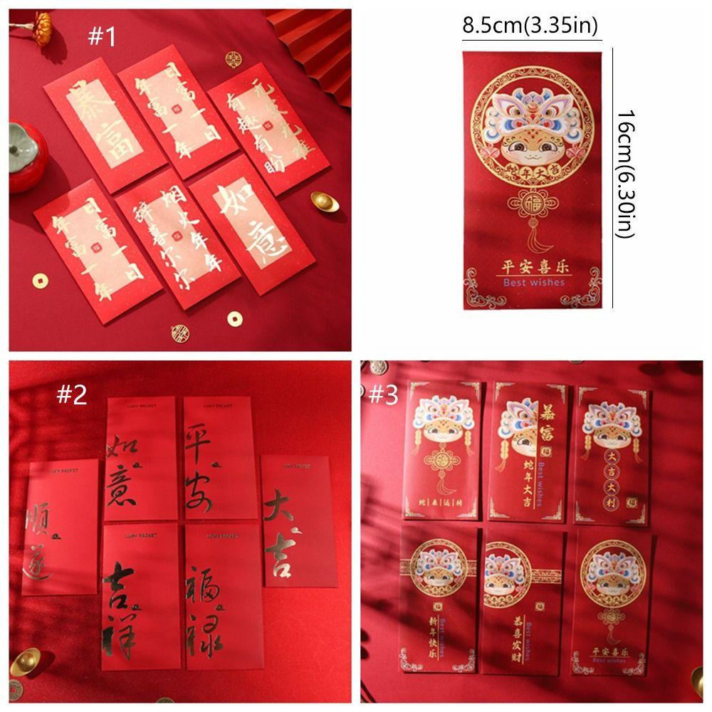 6pcs Chinese Style New Year Money Pocket Traditional Lucky Money Packets  Lunar New Year Gifts