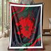 Morocco Football Printed Flannel Blanket Skin Friendly Warm Decorative Throw for Indoor Couch Bed Daily Use