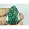 29X40X05MM Natural Green Malachite Pear Shape Cabochon Loose Gemstone 85Cts. G-260