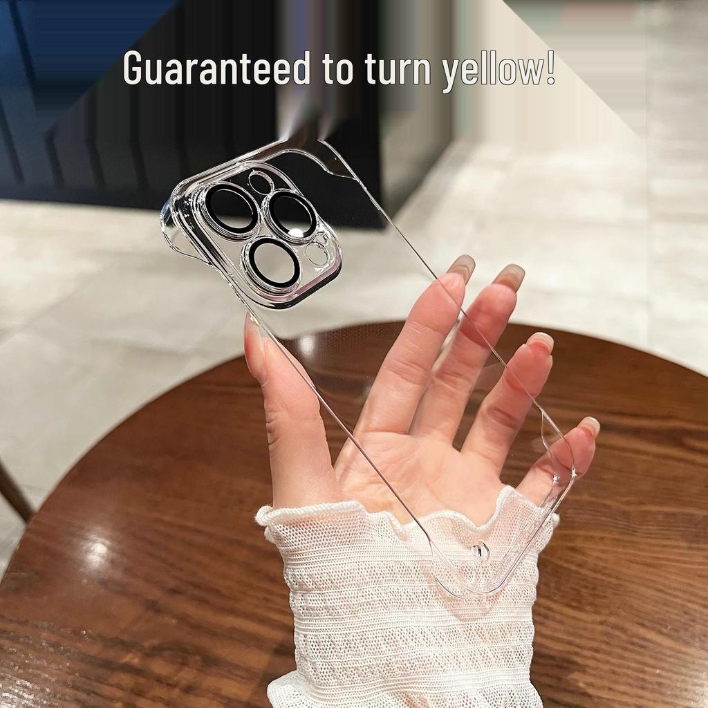 Ultra-Thin Transparent iPhone 16 Pro Max Case with Lens Protector, Dustproof Net, Compatible with Apple 17 and New 14/15 Models