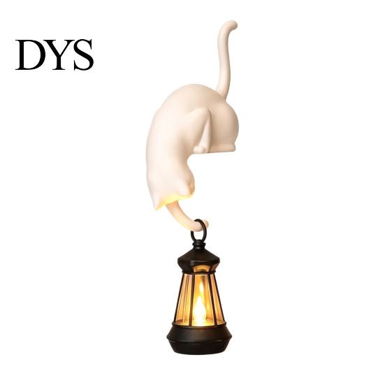 Dekorativer Schlüsselhalter 3D-gedruckter Katzen-Regal-Sitzer mit Laterne, Skurrile Figuren-Haken für Kreative Wohnaccessoires Schlüssel, Buchkante